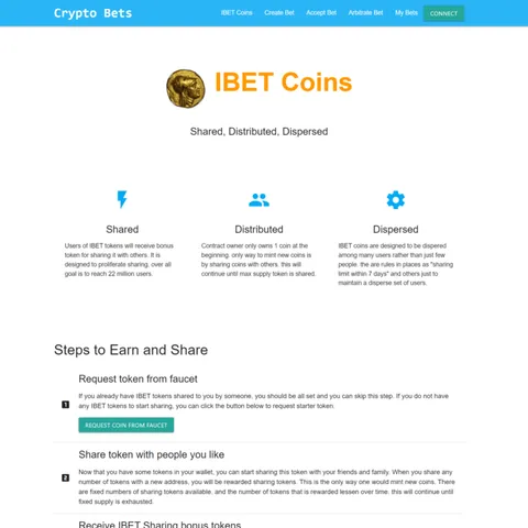 Crypto Bets project screenshot