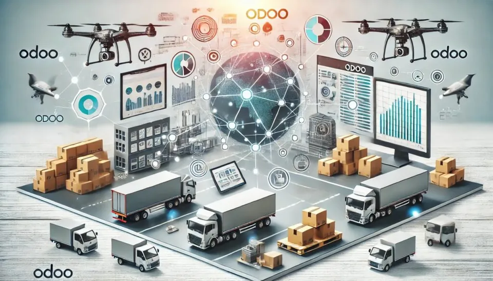 Fleet and warehouse logistics operations coordinated through Odoo ERP