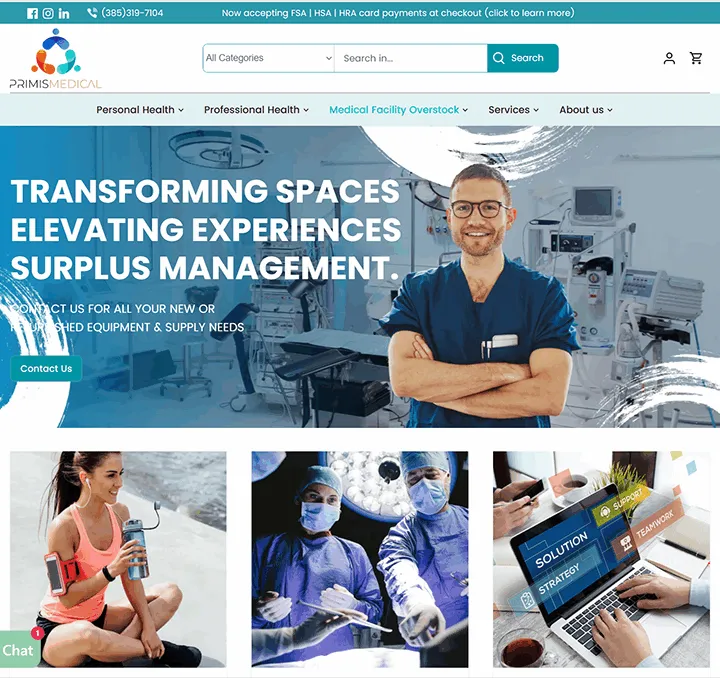 Primis Medical equipment and supplies