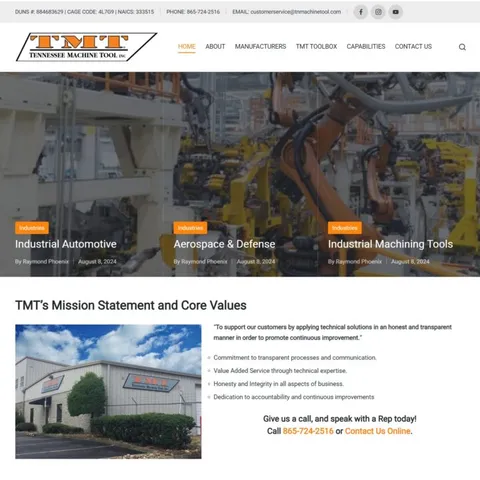 Tennessee Machine & Tool Supply project screenshot