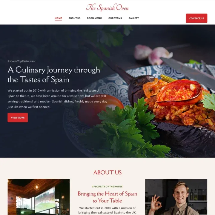 The Spanish Oven restaurant website