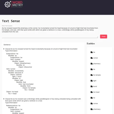 WordMetry project screenshot